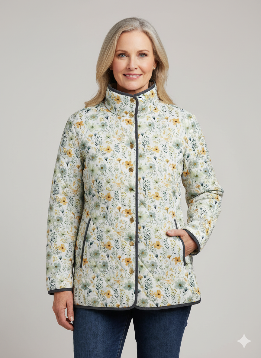 Harper | Delightful Floral-Printed Quilted Jacket for Women