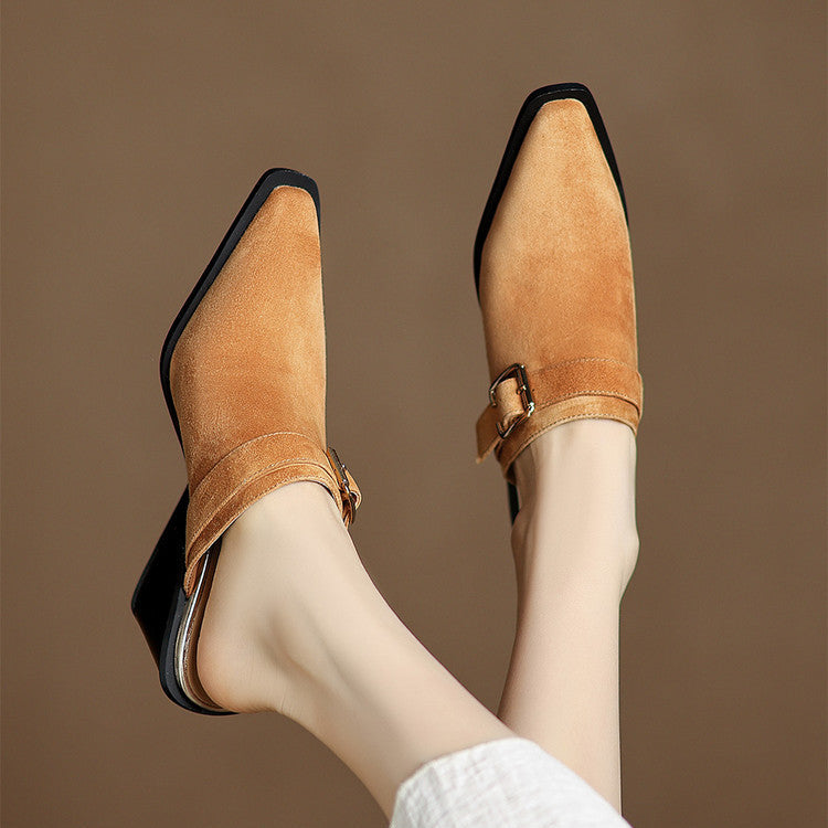 Noellea Suede Heeled Mules
