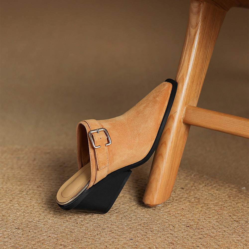 Noellea Suede Heeled Mules