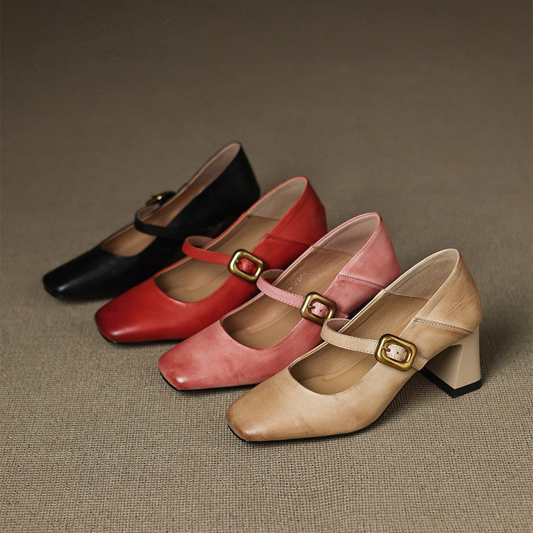 Luna Genuine Leather Heels