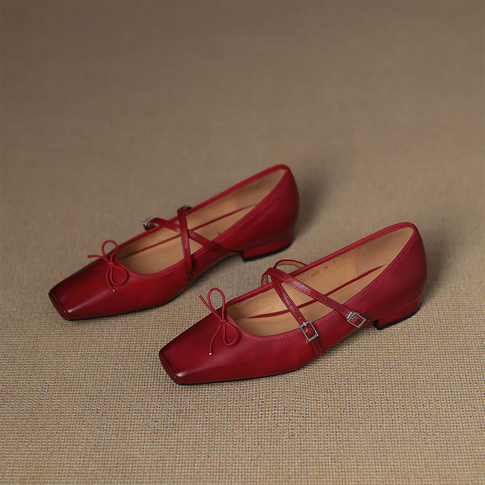 Daphne Genuine Leather Flats