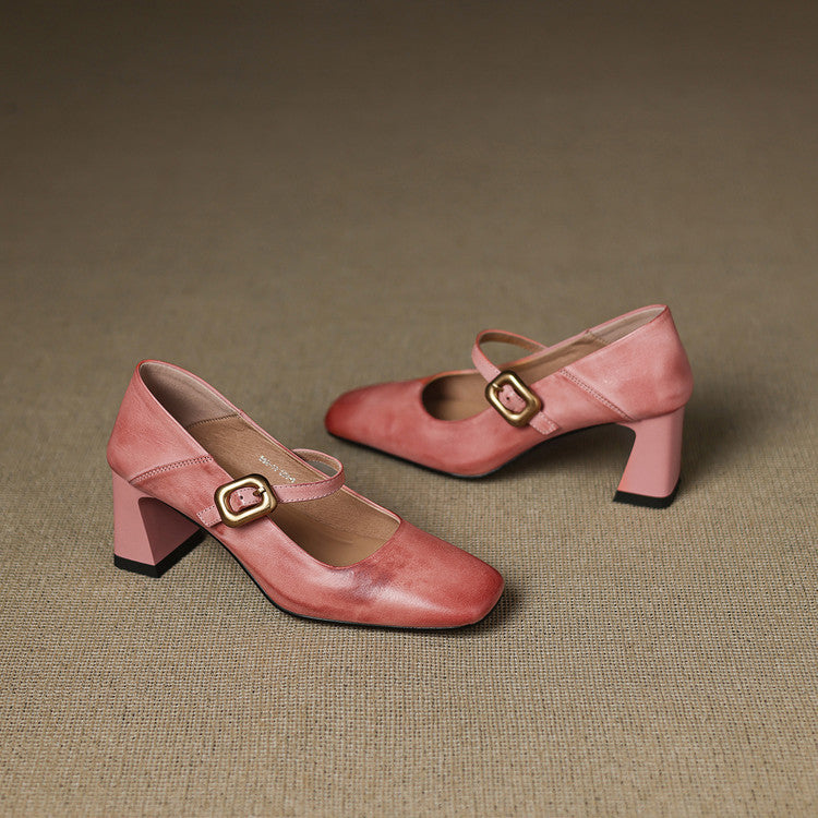 Luna Genuine Leather Heels