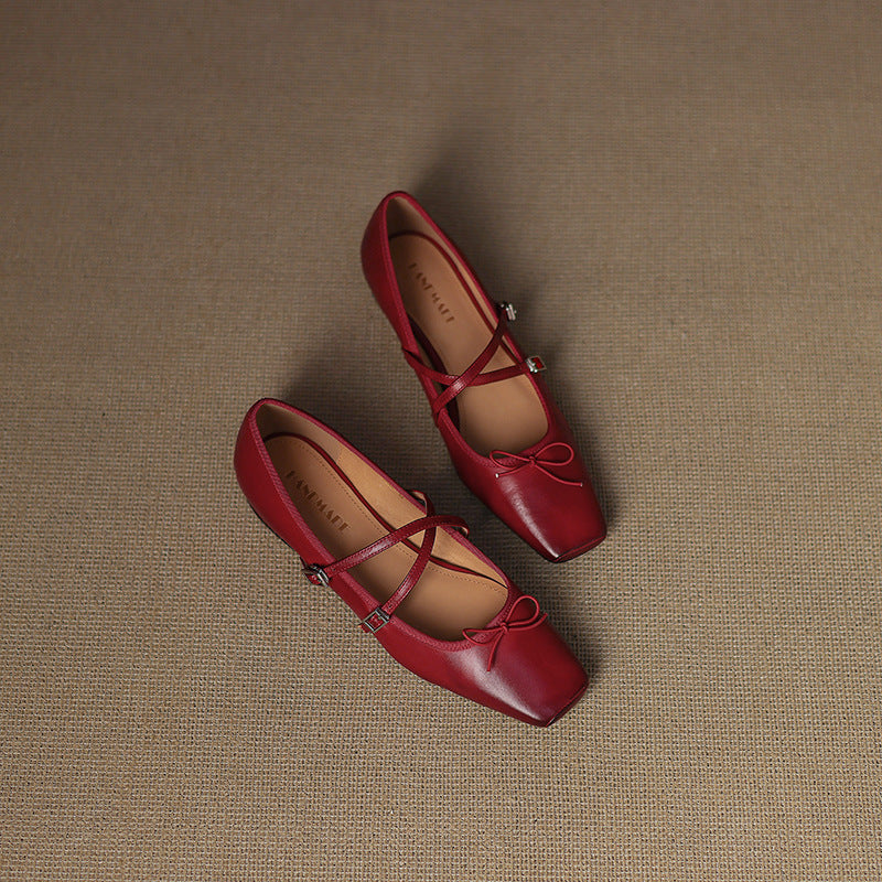 Daphne Genuine Leather Flats