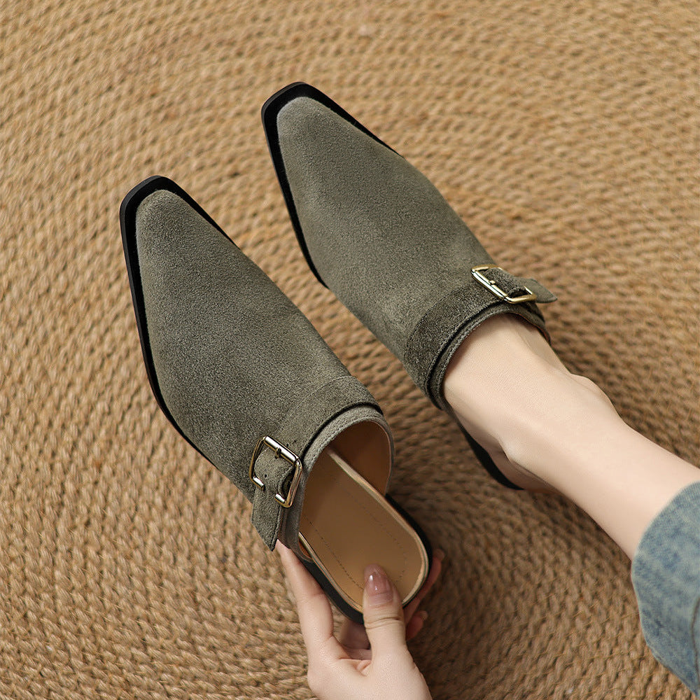Noellea Suede Heeled Mules