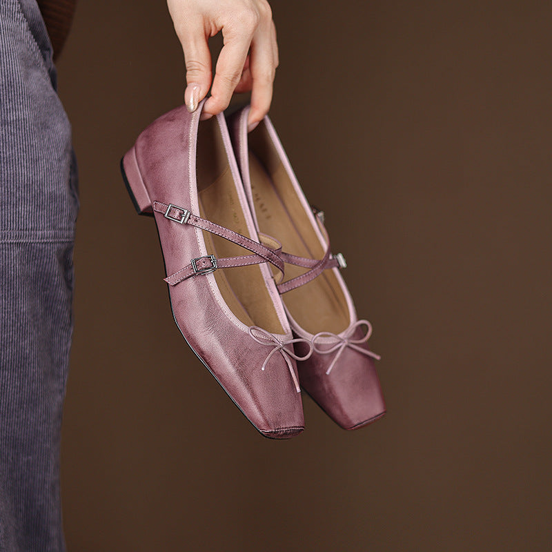 Daphne Genuine Leather Flats