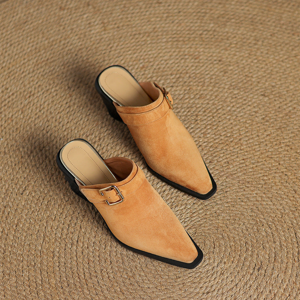 Noellea Suede Heeled Mules