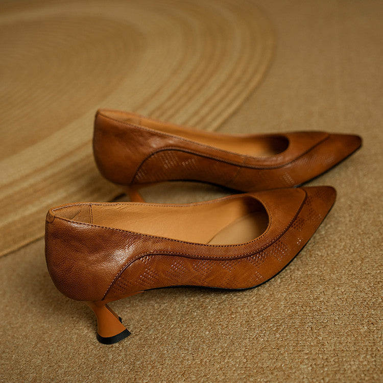 Liora Genuine Leather Heels