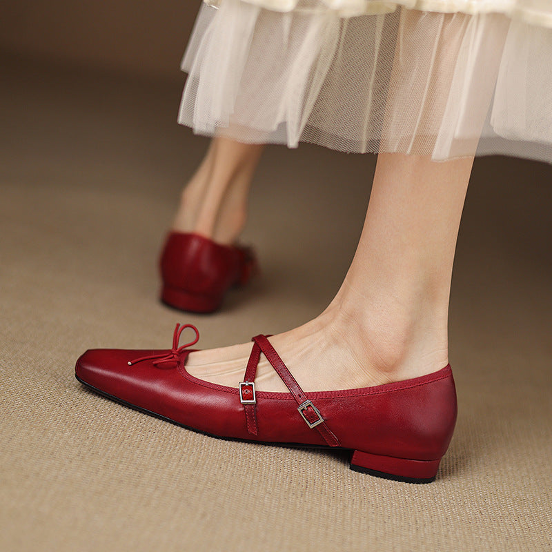 Daphne Genuine Leather Flats